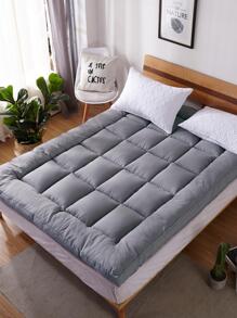 1pc Solid Color Simple Mattress Pad - Grey - View 2
