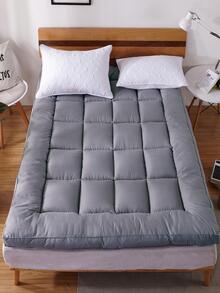 1pc Solid Color Simple Mattress Pad - Grey - View 3