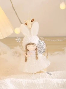 1pc Doll Design Hanging Decoration - White - View 2
