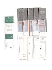 MOCARD 15 piezas Papel de nota con estampado de letra - Verde - Ver 1