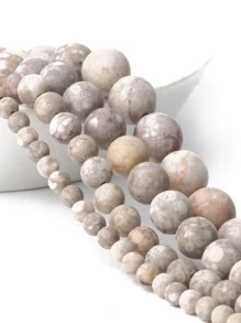 1股石頭DIY珠子適合女士適用於手環珠寶製作 - 杏色 - 查看 1