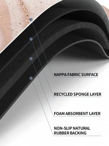 Thảm Tắm Họa Tiết Đá Cẩm Thạch, Bắc Âu Polyester Chống Trơn Trượt Thấm Hút Thảm Nhà Tắm Cho Phòng Tắm - Hồng - Xem 7