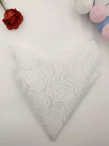 2pcs Flower Pattern Non-woven Fabric Gift Wrapping Paper - White - View 1