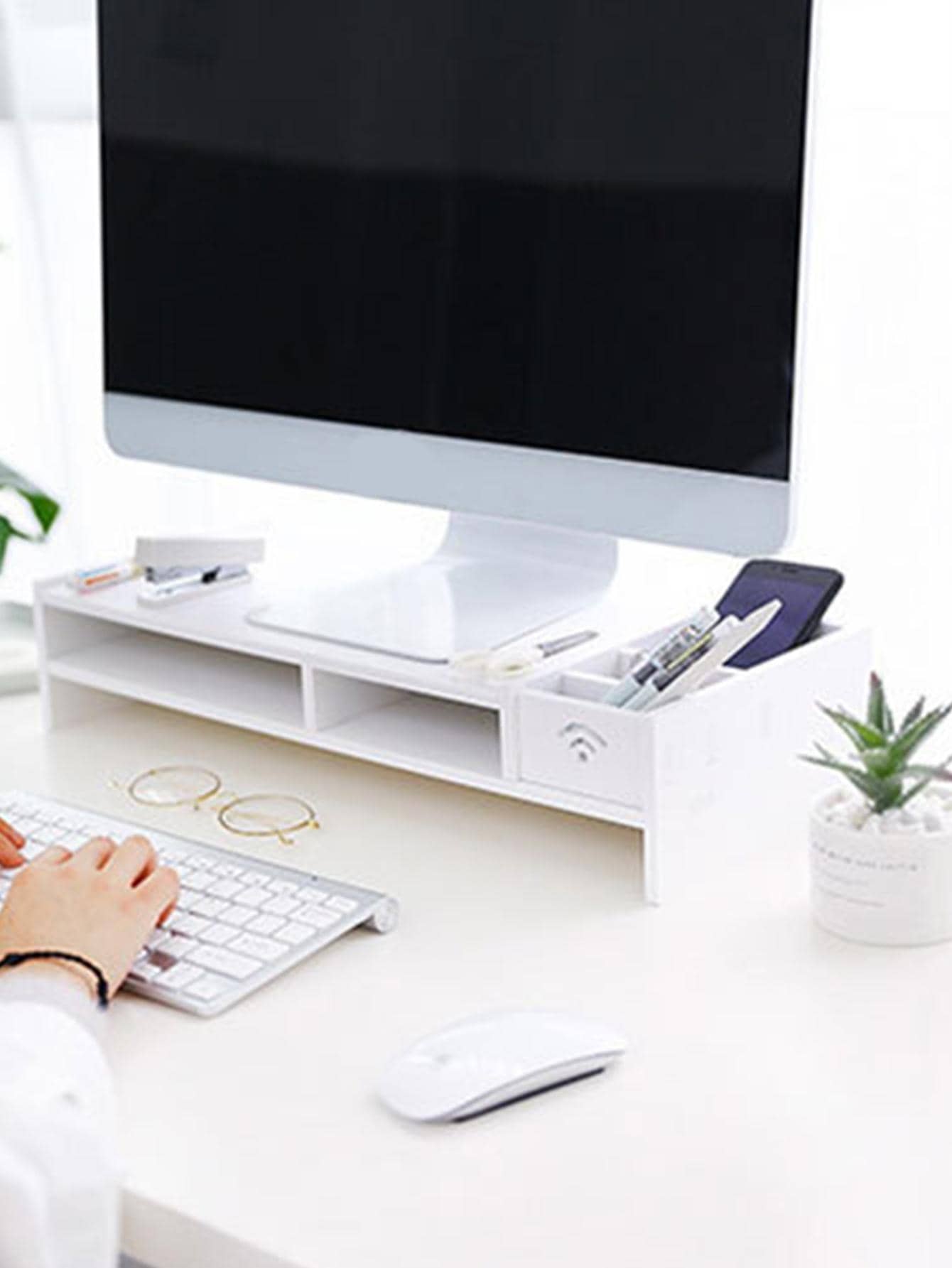 1pc Multifunction Desktop Computer Increased Rack | SHEIN UK