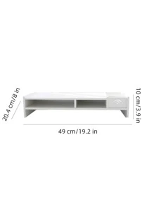 1pc Multifunction Desktop Computer Increased Rack - White - View 5