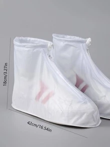 1 đôi Ủng đi mưa trong suốt - trắng - Xem 3