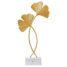 Gold Metal Leaf Wall Decor Wall Ornaments for Bedroom Hanging Parts Hotel Wall Decoration-Large - 金色 - 查看 1