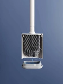 1pc TPR Toilet Cleaning Brush, Modern Punch-free Wall Mounted Toilet Brush For Bathroom - White - View 7