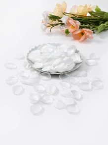 1入組白色花花瓣形狀現代滌綸五彩紙屑適合派對 - 白色 - 查看 1