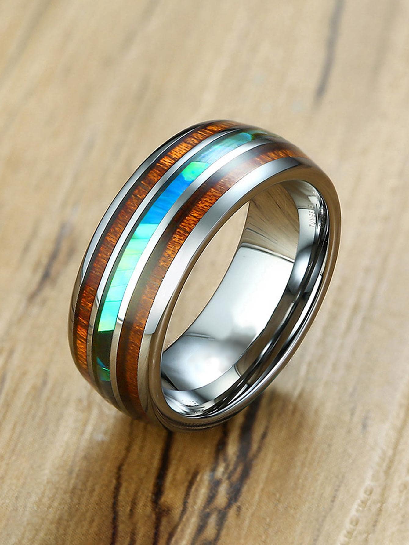1pc Fashionable Stainless Steel Graphic Ring For Men For Daily Decoration, For Jewelry Gift And Party - Multicolor - View 1