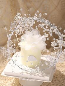 6pcs Plastic Cake Topper, Modern Hollow Out Butterfly Design Cake Top Decoration For Party - Multicolor - View 4