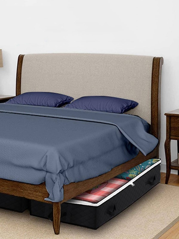 1pc Foldable Storage Box, Modern Black Under Bed Clothes Storage Box For Home SHEIN USA