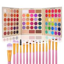 UCANBE Professional 86 Colors Eyeshadow Palette With 15pcs Makeup Brushes Set Matte Glitter Long Lasting Highly Pigmented Waterproof Contour Blush Powder Highlighter All In One - 彩色 - 查看 1