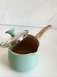 Turkiye Cesve，湖蓝色迷你奶锅，带涂层铝锅，不粘，不含 PFOA，可用于煮咖啡、牛奶、麦片和粥。可煎炸，小巧实用，多种颜色可选。满容量约780ml - 藍色 - 查看 3