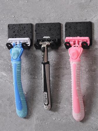 1入組塑料剃須刀架家用簡約純壁掛式剃須刀架