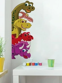 1pc Cartoon Dinosaur Pattern Wall Sticker, Modern PVC Wall Decal For Home,Stickers,Wall Decal, Vinyl Decal For Home Decorations,Spring Decoration Items Refresh Your Home,Rama Decoration Stickers Gifts Birthday Graduation - Multicolor - View 2