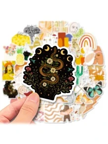 50pcs Mixed Pattern Sticker - Multicolor - View 2