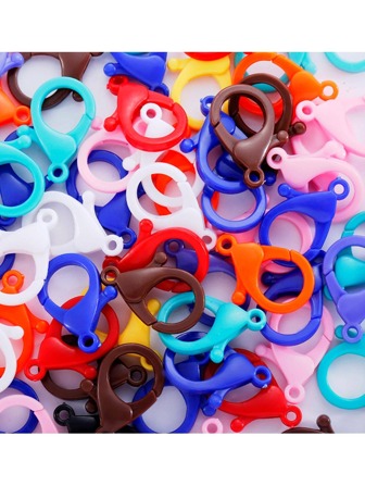 yuenz 10入組/包女式休閒25毫米/35毫米多色龍蝦扣日常使用