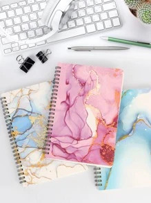 FYY 3 Pack Colorful College Ruled A5 Spiral Notebook with Durable Hardcover and 80 Sheets /240 Lined Pages,Floral, Cute Spiral Notebook - 淺藍色 - 查看 7