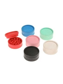 2pcs/set Plastic Cigarette Grinder, Modern Portable Cigarette Grinder For Kitchen - Black - View 2