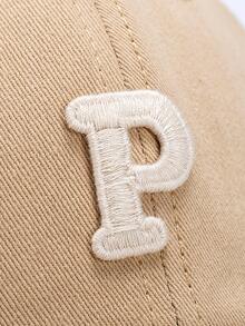 Nam Letter Patch Decor Mũ bóng chày - Màu Khaki - Xem 6