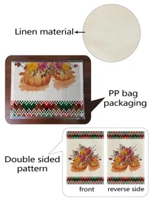 1 Bí Ngô & Họa Tiết Hoa Lá Vườn Cờ, Vải Hiện Đại Hai Mặt Kỳ Nghỉ Vườn Lá Cờ Cho Sân Vườn - Nhiều màu - Xem 7