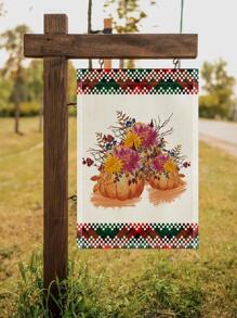 1 Bí Ngô & Họa Tiết Hoa Lá Vườn Cờ, Vải Hiện Đại Hai Mặt Kỳ Nghỉ Vườn Lá Cờ Cho Sân Vườn - Nhiều màu - Xem 2