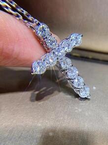 1 Thời Trang Đính Đá Cubic Zirconia Túi Đeo Chéo Vòng Cổ Cho Nữ Trang Trí Hàng Ngày - Bạc - Xem 3