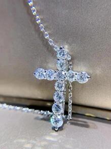 1 Thời Trang Đính Đá Cubic Zirconia Túi Đeo Chéo Vòng Cổ Cho Nữ Trang Trí Hàng Ngày - Bạc - Xem 1