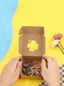 10 Cái/bộ Túi Quà Giấy, Túi Gói Quà Chắc Chắn Hiện Đại Cho Bữa Tiệc - màu nâu - Xem 3