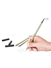 3pcsMini Golf Putter Pen Gift Set - Premium Metal Golf Ballpoint Pen In Elegant Box - Multicolor - View 5