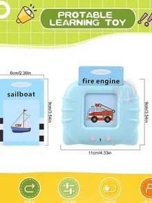 iTechjoy 225 Chiếc Máy Học Thẻ Tiếng Anh Thông Minh, Đồ Chơi Giáo Dục Sớm Phát Âm Cho Trẻ Em, Hỗ Trợ Giảng Dạy Học Tập Mầm Non Cho Trẻ Tập Đi - Màu xanh lam - Xem 6