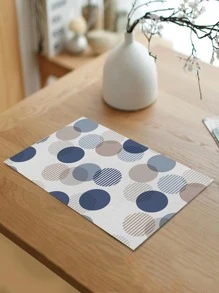 1 tấm Thảm trải bàn hoa văn hình tròn, Tấm lót bàn bằng vải hiện đại cho nhà bếp - Nhiều màu - Xem 4