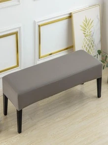 Tấm trải băng ghế màu xám, Tấm phủ ghế ăn co giãn polyester hiện đại cho gia đình - Xám - Xem 1
