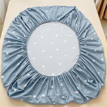 1入組愛心圖案合身現代織物防滑床笠適用於家庭 - 彩色 - 查看 8