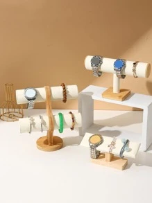 bianya 1 PC Da PU Đơn/Hai Lớp Vòng Tay & Đồng Hồ Đựng Trang Sức Đỡ Vòng Tay Người Tổ Chức - Nhiều màu - Xem 1