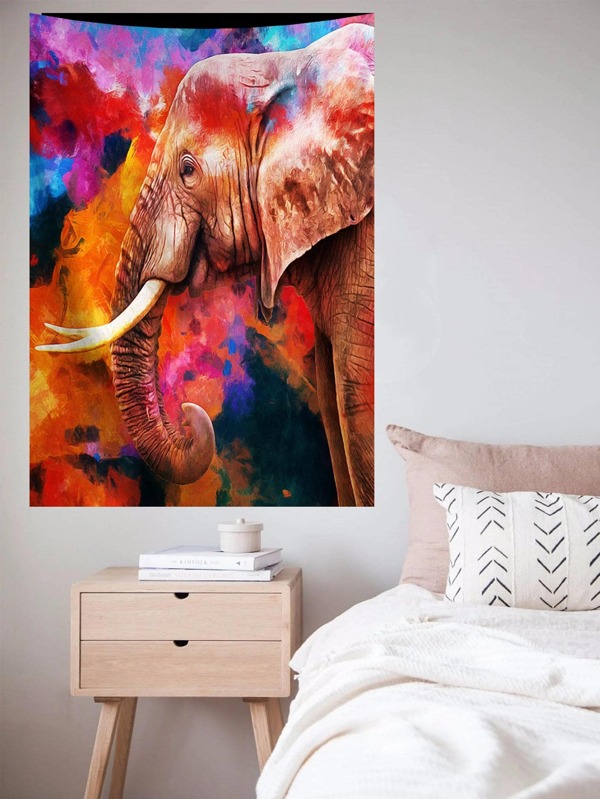 Elephant Pattern Tapestry SHEIN USA