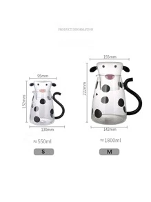 1 set Taza con diseño de vaca de vidrio - transparente - Ver 7