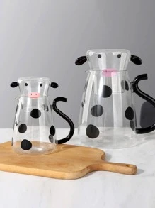1 set Taza con diseño de vaca de vidrio - transparente - Ver 3