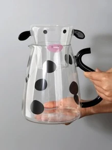 1 set Taza con diseño de vaca de vidrio - transparente - Ver 2
