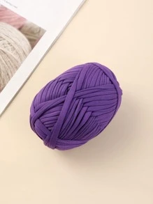 1pc Fabric Strip Yarn For Handmade Weaving DIY Bags, Shoes, Carpets, Storage Baskets - Purple - View 2