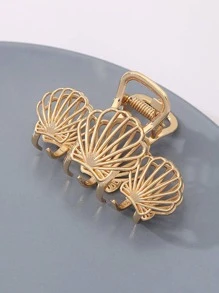 1 PC Phụ Nữ Vỏ Trang Trí Vuốt Tóc Thời Trang Để Trang Trí Tóc - Vàng - Xem 2