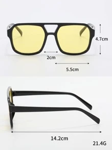 2pairs Men Top Bar Geometric Frame Fashion Glasses For Summer - Multicolor - View 3