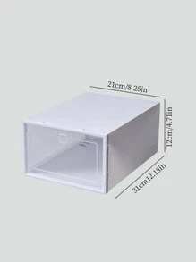 1 Hộp Đựng Giày Bằng Nhựa, Đơn Giản Tổ Chức Đựng Giày Màu Xanh Lá Cây Cho Gia Đình - Màu xanh lam - Xem 5