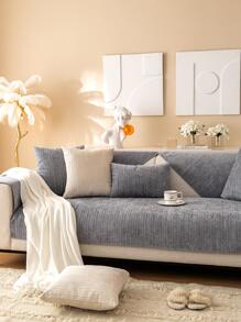 1 PC Polyester Sofa Khăn, Ghế Sofa Màu Xám Hiện Đại Chăn Cho Ghế Sofa - Màu xám đen - Xem 4