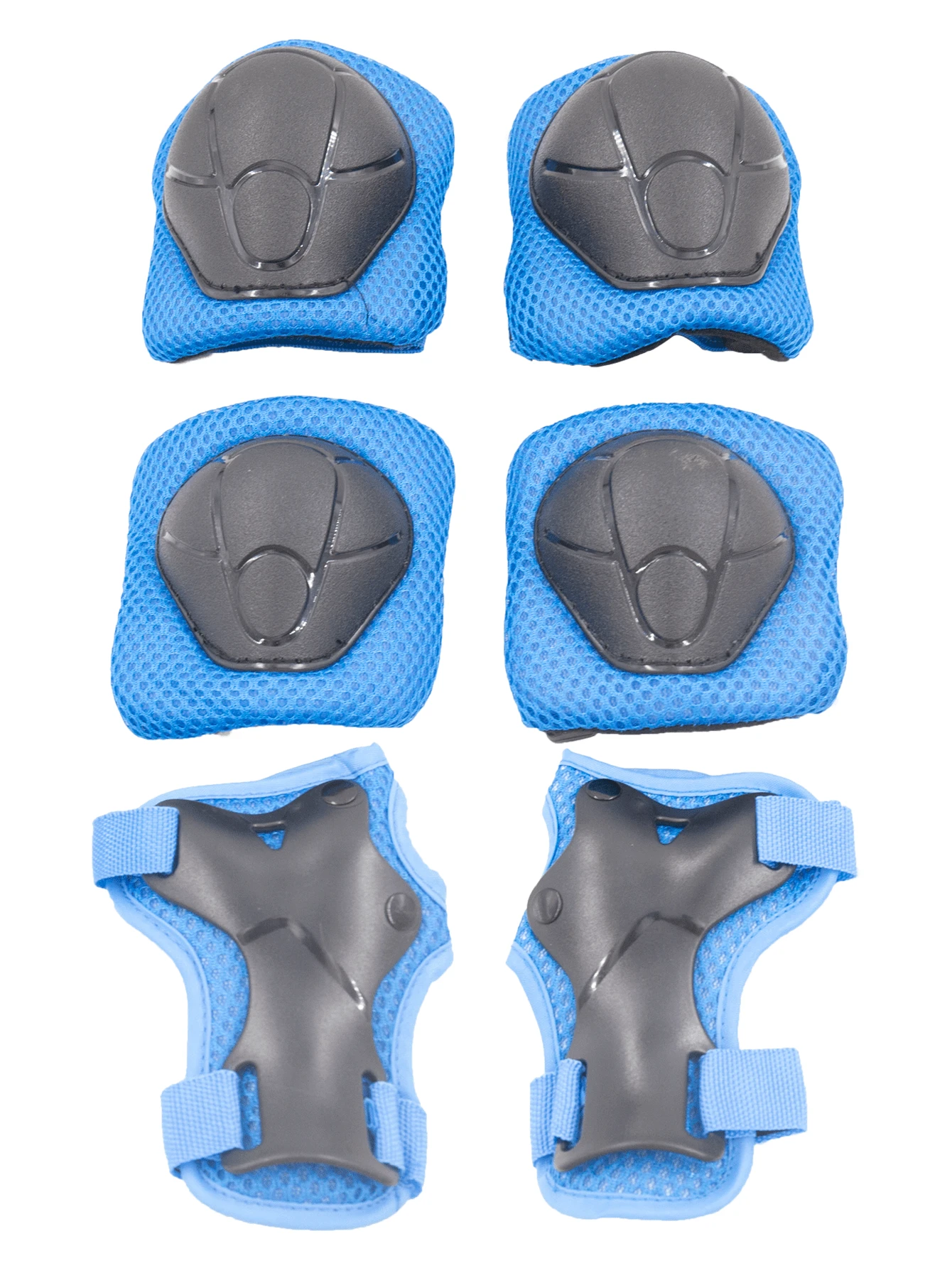 2pcs Blue Skating Knee Protector & 2pcs Elbow Pad & 2pcs Palm Guard Skate - Blue - View 1