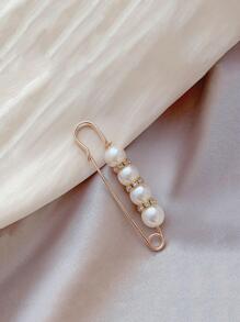 6pcs Faux Pearl Decor Waist Tightening Pin - Multicolor - View 3