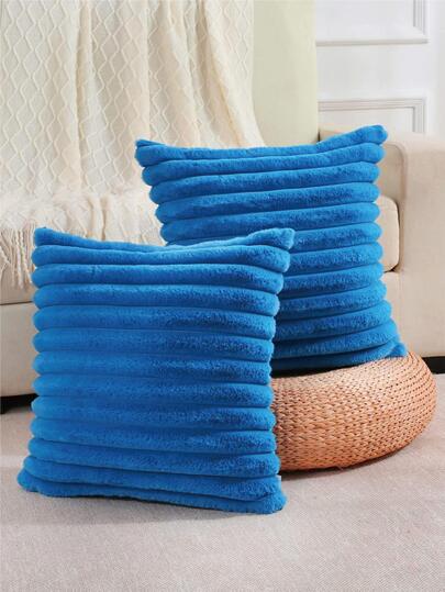 1pc Solid Color Velvet Pillow Cover (Filling Not Included), Modern Flannel Decorative Throw Pillow Case, Home Decor