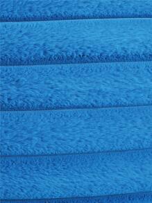 1pc Solid Color Velvet Pillow Cover (Filling Not Included), Modern Flannel Decorative Throw Pillow Case, Home Decor - Royal Blue - View 4