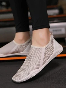Women Floral Pattern Slip-On Creek Shoes, Mesh Sporty Sneakers